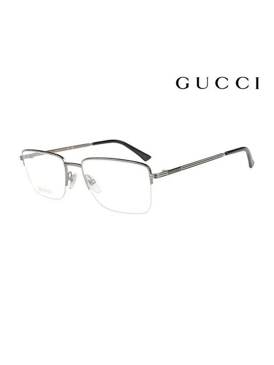 Glasses Frame GG0834O 002 Semi-Rimless Metal Men Women Glasses - GUCCI - BALAAN.