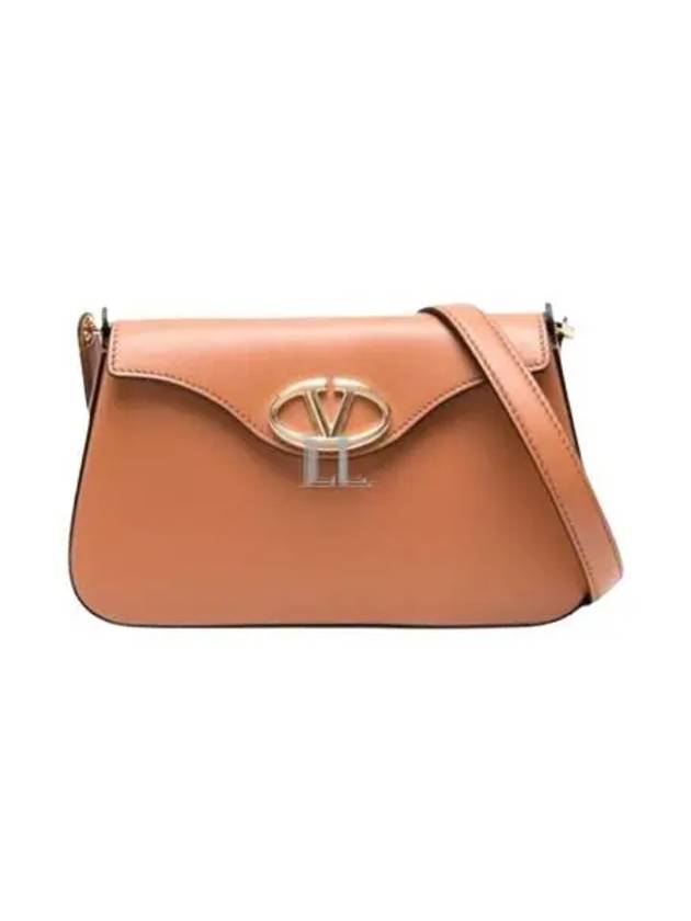 Vlogo Calfskin Shoulder Bag Brown - VALENTINO - BALAAN 2