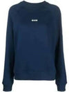 Micro Logo Cotton Sweatshirt Navy - MSGM - BALAAN 1