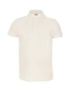 Embroidery Logo Short Sleeve Polo Shirt White - SAINT LAURENT - BALAAN 2