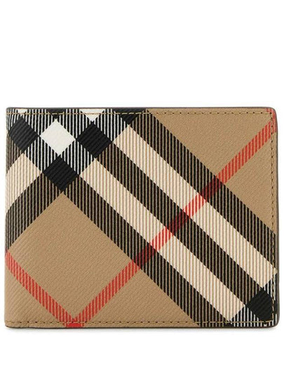 Check Slim Bifold Half Wallet Sand - BURBERRY - BALAAN 2