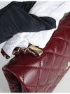 21K Classic Top Handle Burgundy Gold AS2802 - CHANEL - BALAAN 5