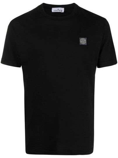 Organic Cotton Short Sleeve T-Shirt Black - STONE ISLAND - BALAAN 2