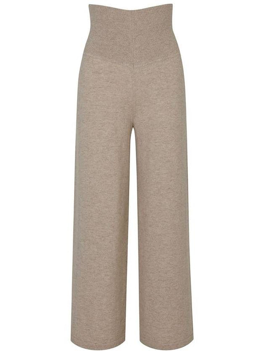 100% Cashmere Wide Banding Waist Wide Leg Pants 3 Colors C3KSL61 - CALLAITE - BALAAN 2