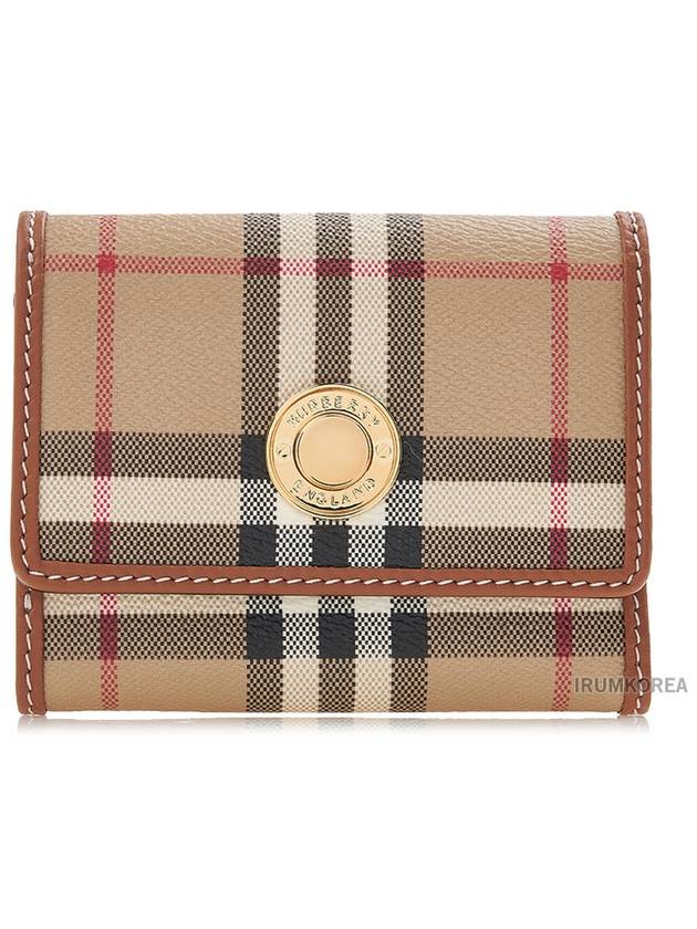 Check Half Wallet Beige - BURBERRY - BALAAN 2