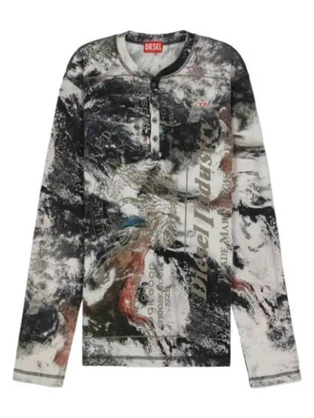 T shirt multicolor long sleeve - DIESEL - BALAAN 1