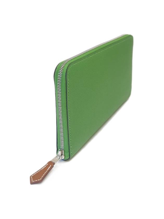 Women's Silk Zipper Long Wallet Green H085270CK AA - HERMES - BALAAN 2