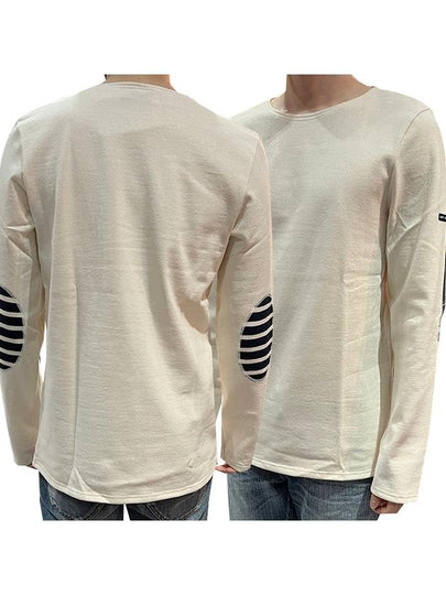 Merid Mode Elbow Patch Long Sleeve T-Shirt Ivory - SAINT JAMES - BALAAN 2