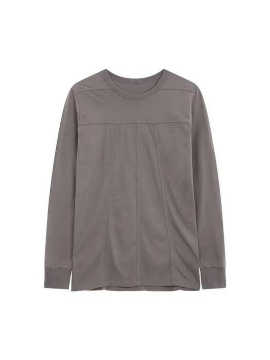 MEN seam line crew neck t-shirt chocolate 270251 - RICK OWENS - BALAAN 1