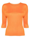 Women's Pleats Blouse Orange - ISSEY MIYAKE - BALAAN 2