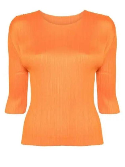 Women's Pleats Blouse Orange - ISSEY MIYAKE - BALAAN 2