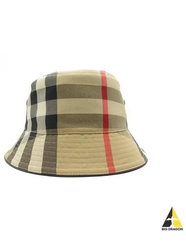 Check Pattern Cotton Bucket Hat Beige - BURBERRY - BALAAN 2