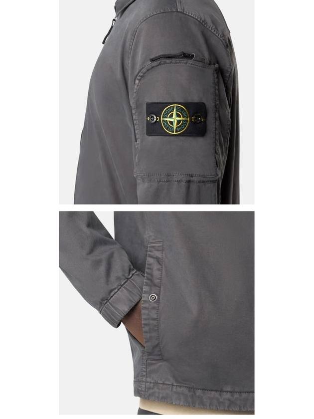 Logo Zip-Up Jacket Grey - STONE ISLAND - BALAAN 6