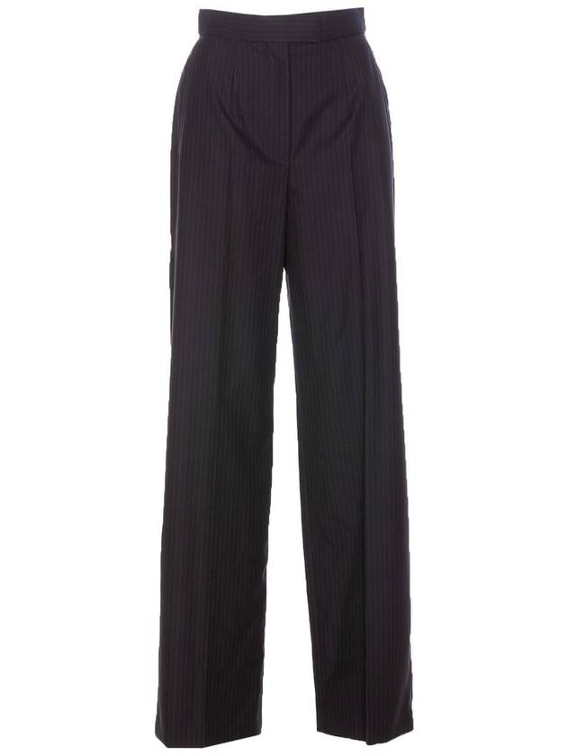 Alexander McQueen Navy Blue Wool Pants - ALEXANDER MCQUEEN - BALAAN 1