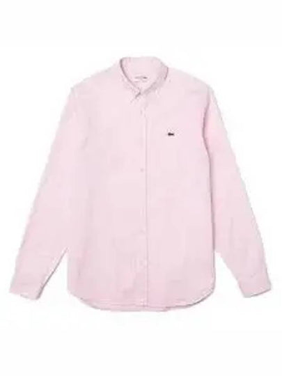 Men's Regular Fit Premium Long Sleeve Shirt Pink - LACOSTE - BALAAN 2