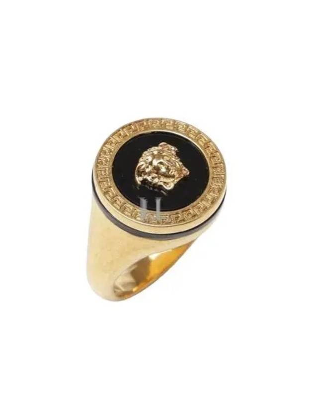 Men's Enamel Medusa Ring Gold - VERSACE - BALAAN 2