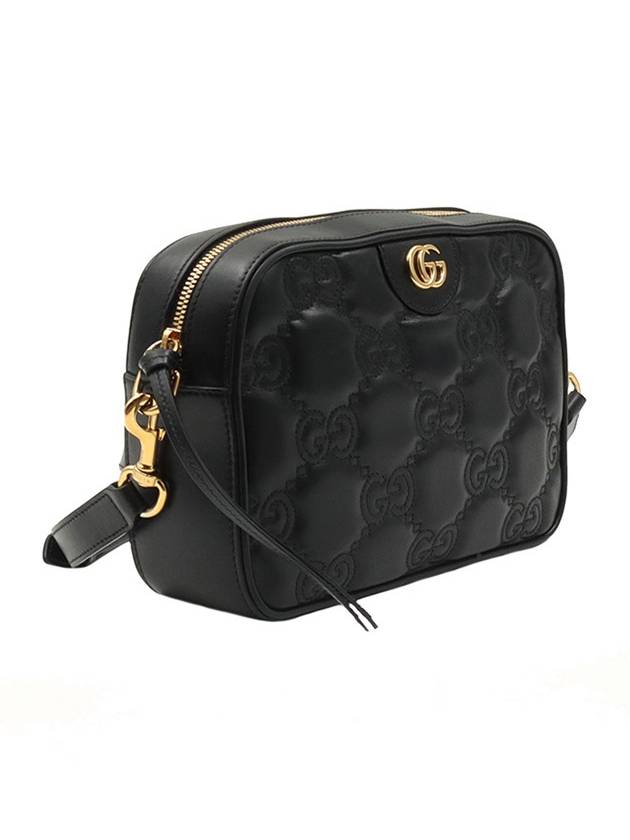 Black matelass leather gold plated GG Marmont camera cross bag 702234 - GUCCI - BALAAN 5