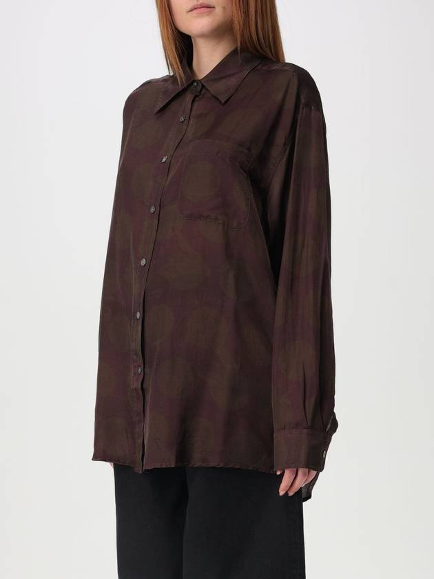 Favourite Dotted Print Cotton Silk Shirt Brown - OUR LEGACY - BALAAN 4