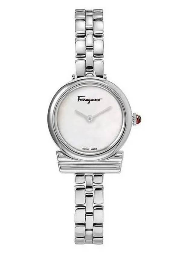 Gancini Slim Metal Watch Silver - SALVATORE FERRAGAMO - BALAAN 1