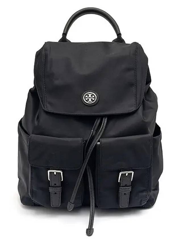 Virginia Flap Nylon Backpack Black - TORY BURCH - BALAAN 3