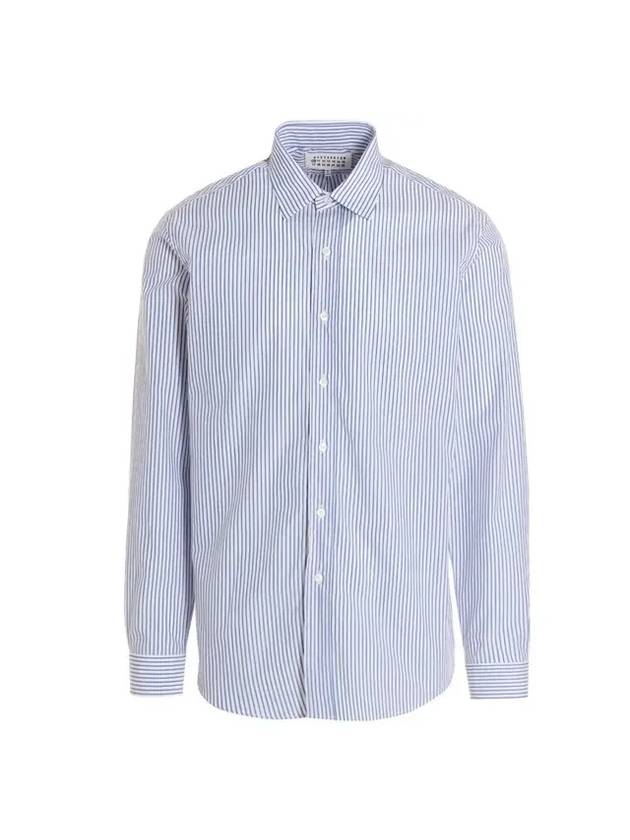 Men's Striped Long Sleeve Shirt Blue - MAISON MARGIELA - BALAAN 1