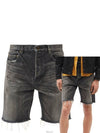 Washing Denim Bermuda Shorts Grey - SAINT LAURENT - BALAAN 2