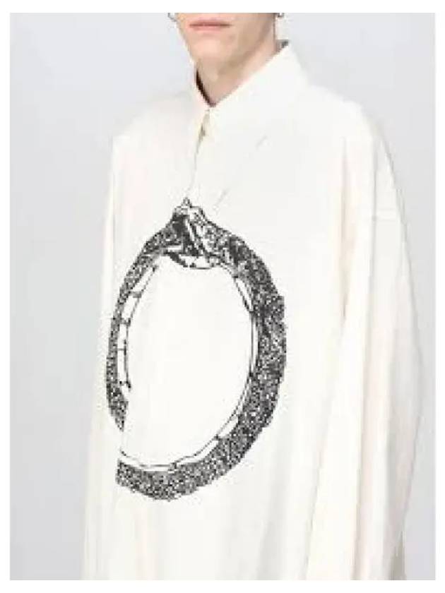 Snake Print Long Sleeve Shirt Off White - MAISON MARGIELA - BALAAN 1