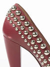 red studded stiletto heel burgundy - VALENTINO - BALAAN 9