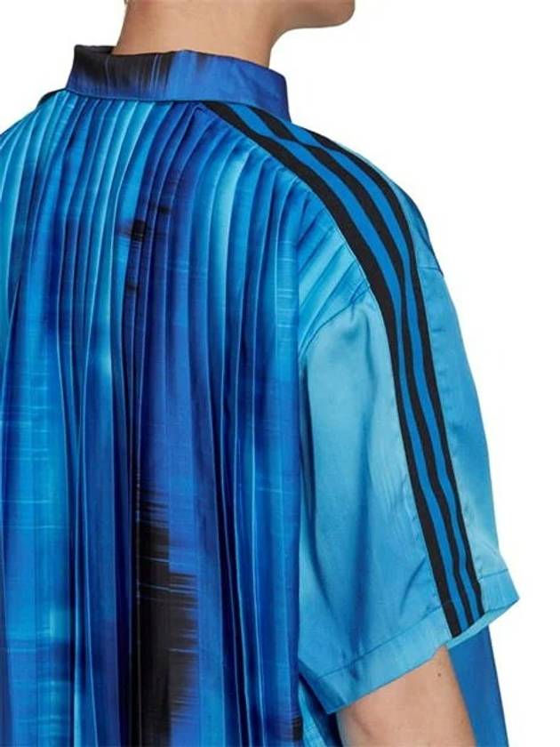 Pleated Polo Shirt Blue - ADIDAS - BALAAN 4