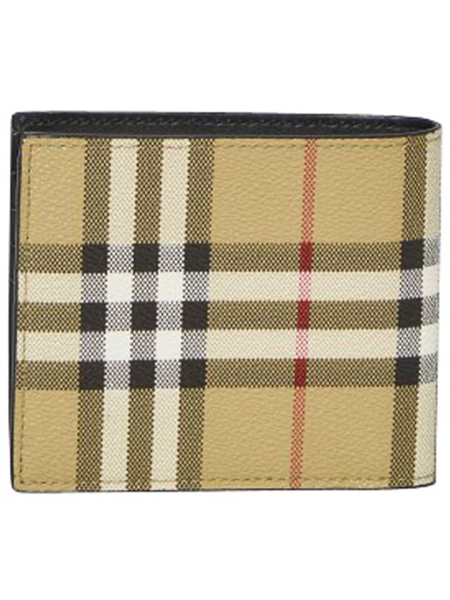 Men's Vintage Check Half Wallet Beige - BURBERRY - BALAAN 3