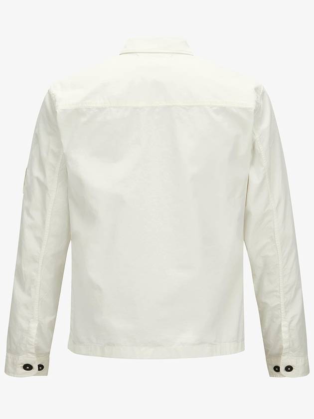 Organic Gabardine Utility Lens Long Sleeve Shirt White - CP COMPANY - BALAAN 3