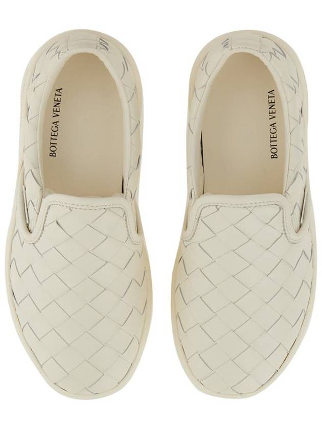 Sawyer Intrecciato Calfskin Slip-Ons White - BOTTEGA VENETA - BALAAN 6