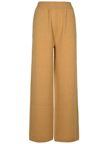 Msgm Beige Cashmere Blend Trousers - MSGM - BALAAN 1