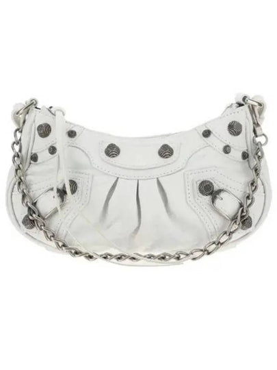 Le Cagole Chain Mini Shoulder Bag White - BALENCIAGA - BALAAN 2