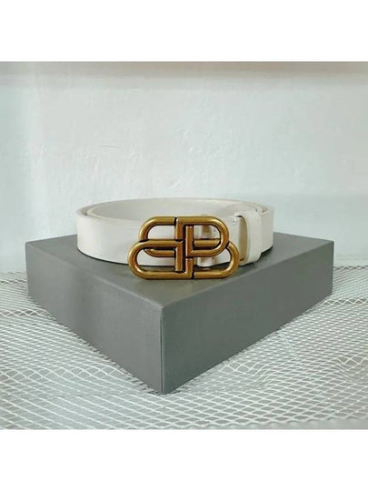 BB Buckle Belt White - BALENCIAGA - BALAAN 2