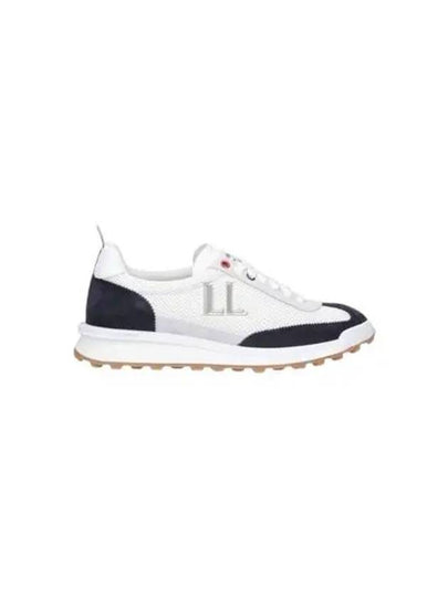 Fine Kid Suede Tech Runner Sneaker Navy - THOM BROWNE - BALAAN 2