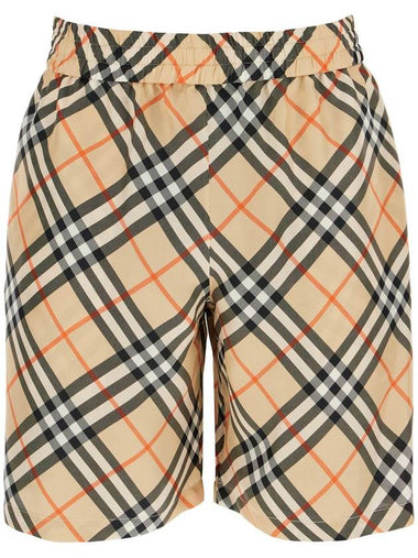 check silk shorts - BURBERRY - BALAAN 1