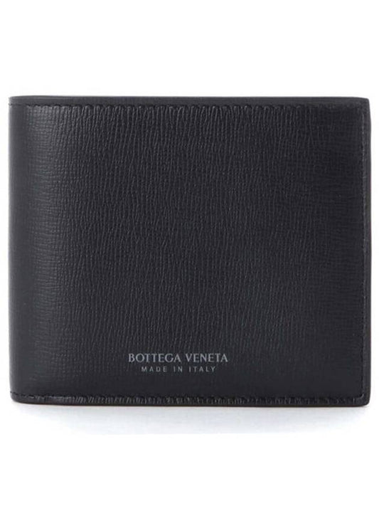 Men's Big Intrecciato Half Wallet Black - BOTTEGA VENETA - BALAAN 2