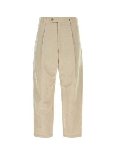 Renato Linen Cotton Straight Pants Beige - A.P.C. - BALAAN 1