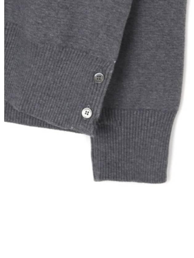 Milano Stitch 4-Bar Cardigan Medium Grey - THOM BROWNE - BALAAN 8