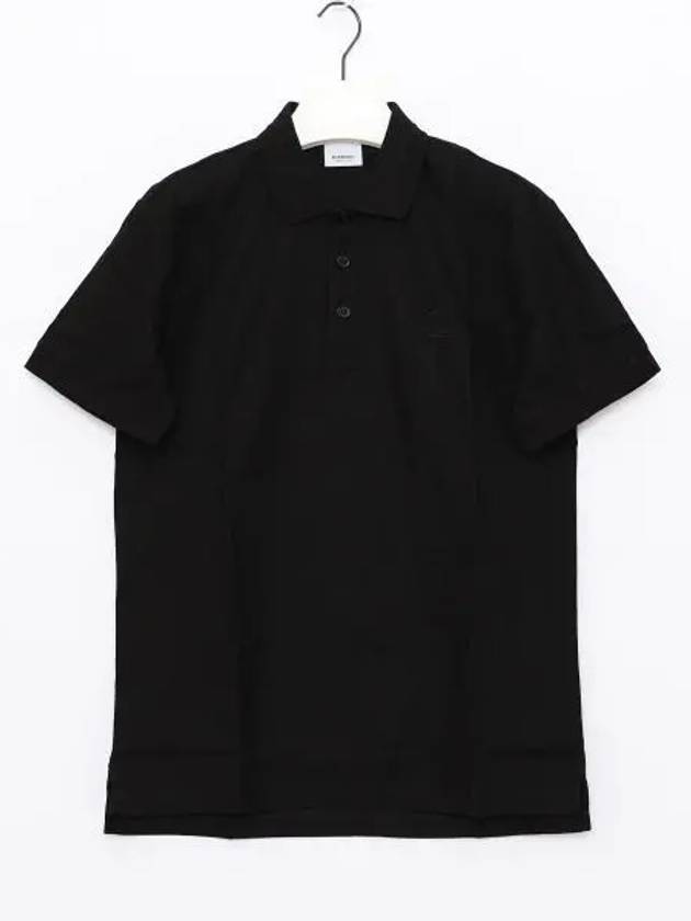 Monogram Motif Short Sleeve Polo Shirt Black - BURBERRY - BALAAN 2