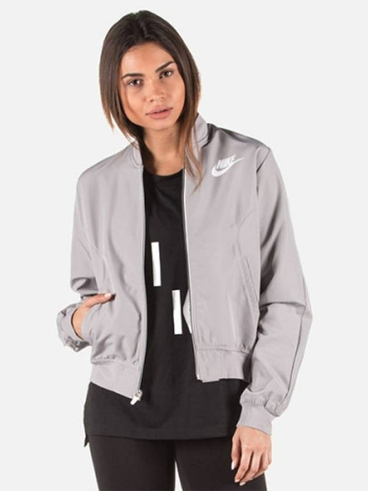 01885375027Women’sAdvance 15 Woven JacketGray - NIKE - BALAAN 1