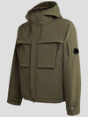 Men's Shell R Lens Wappen Hooded Jacket Green - CP COMPANY - BALAAN 3