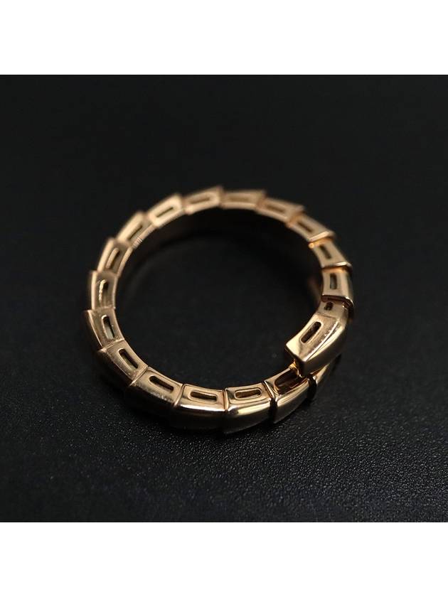 Bvlgari 358640 18K 750 Pink Gold Serpenti Viper Ring XL - BVLGARI - BALAAN 5