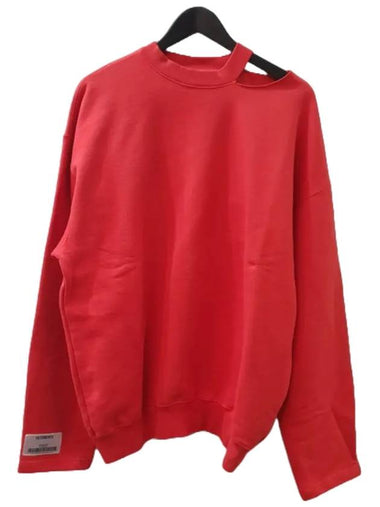 WSS18TR20 Off Shoulder Sweater Red - VETEMENTS - BALAAN 1