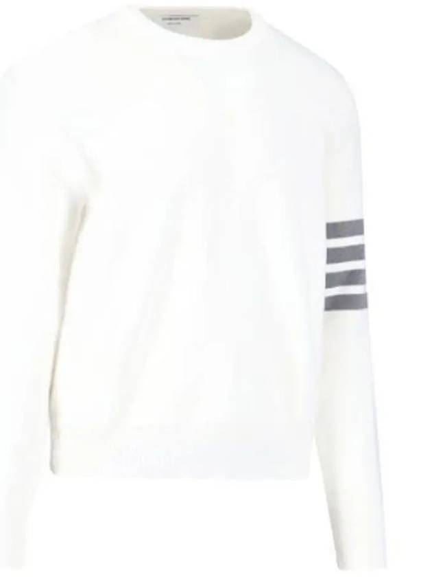 4 Bar Armband Milano Stitch Knit Top White - THOM BROWNE - BALAAN 3