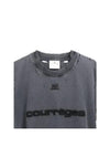 Courreges Logo Patch Distressed T Shirt JTS081JS0071 9071 - COURREGES - BALAAN 3