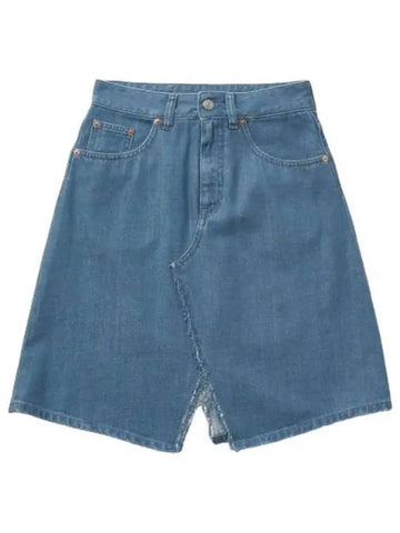 MM6 Denim Skirt Blue Women - MAISON MARGIELA - BALAAN 1