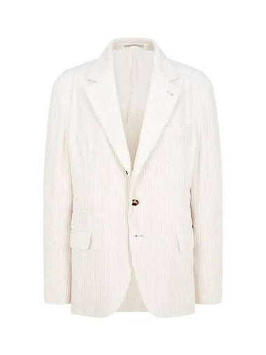 10 ePoint Men s Cashmere Cotton Corduroy Jacket White 271384 - BRUNELLO CUCINELLI - BALAAN 1