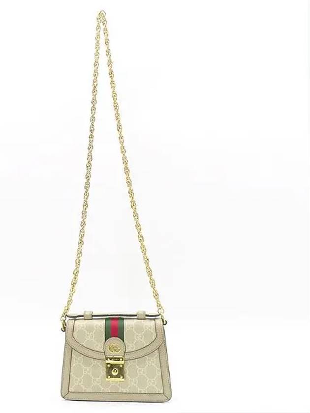 696180 Ivory Color Korea Exclusive Ophidia GG Supreme Canvas Mini Chain Shoulder Bag - GUCCI - BALAAN 4